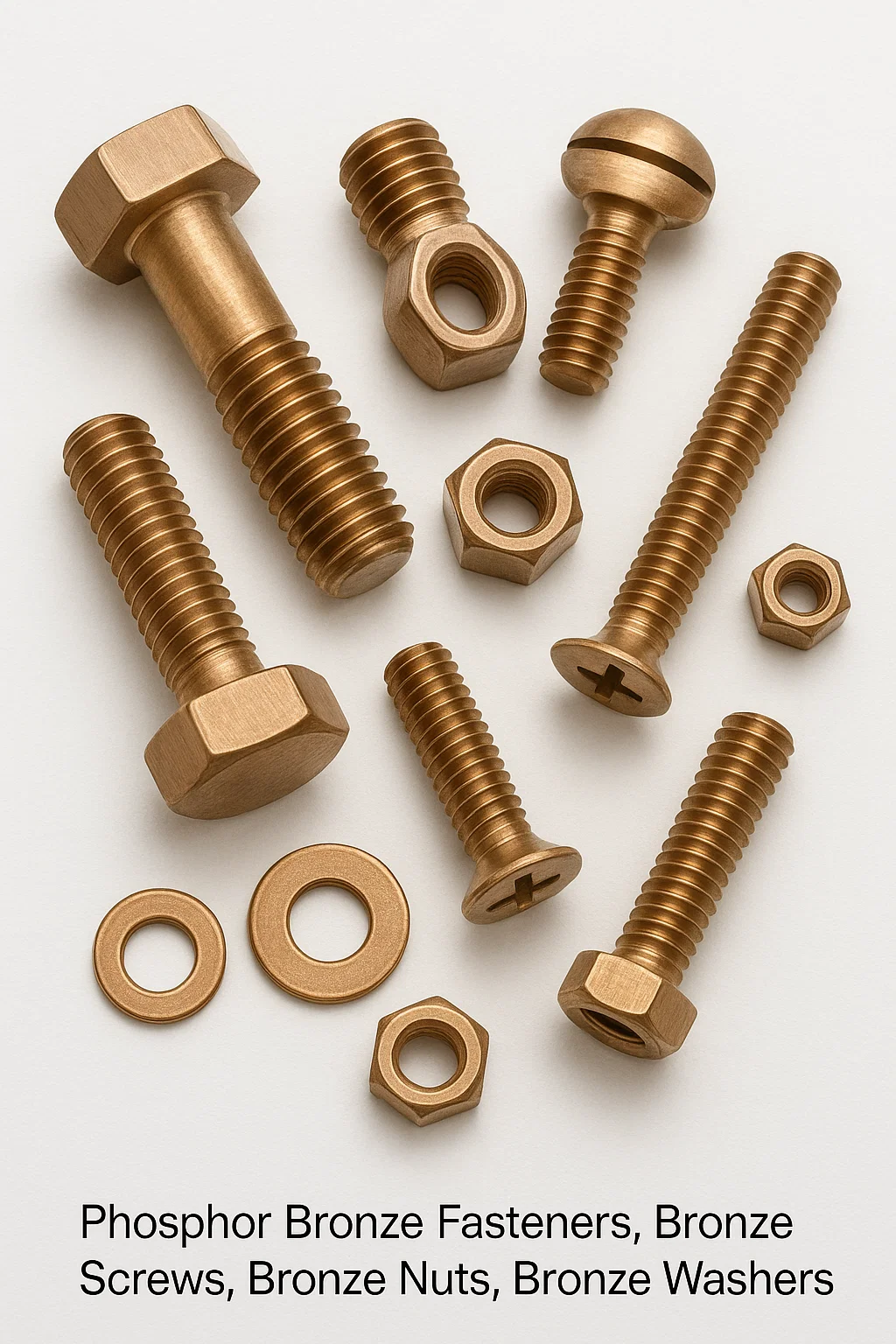 Phosphor Bronze Screws PB Fasteners, Bronze Screws, Bronze Nuts, Bronze Washers