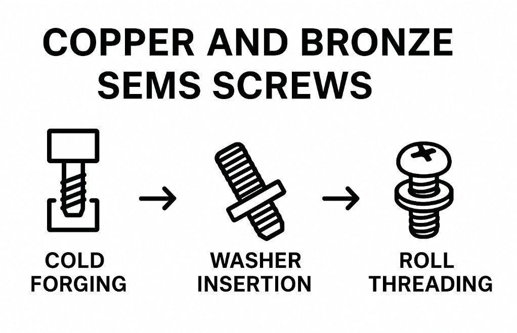 Copper-and-Silicon-bronze-SEMS-Screws
