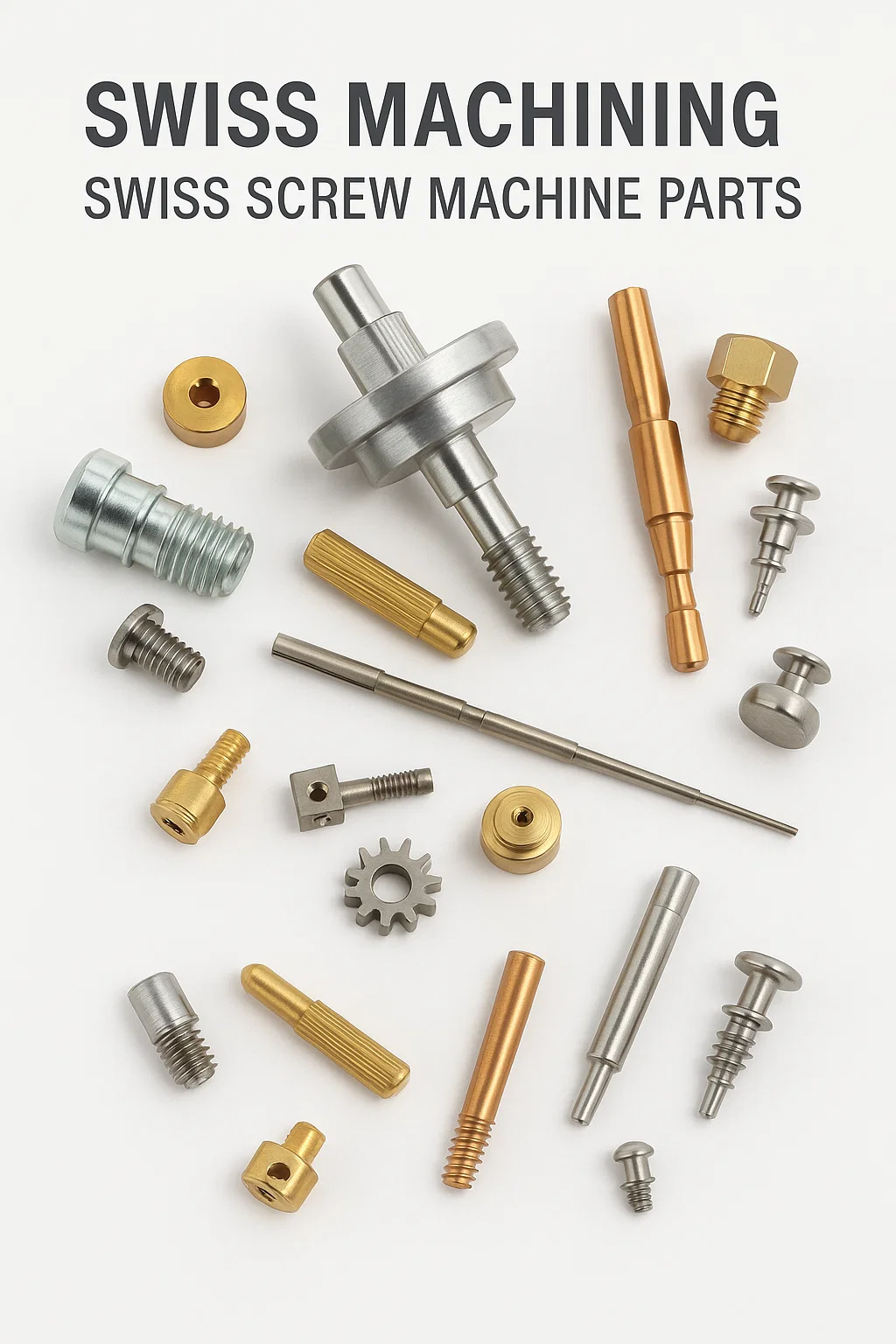 Swiss machining, Swiss Screw Machine parts, Swiss Turning, Brass Swiss machined components , Brass Swiss machining