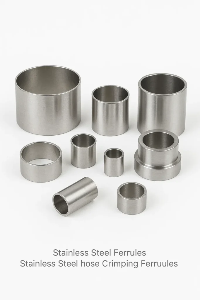 Stainless Steel Ferrules, Stainless Steel Crimp ferrules, CNC machined Stainless Steel ferrules