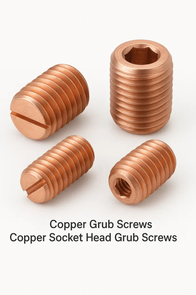 Copper Socket Screws Copper grub Screws
