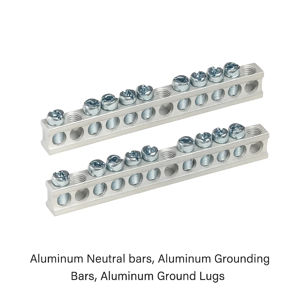 Aluminum Grounding bars, Aluminum Neutral bars, Aluminum grounding Lugs