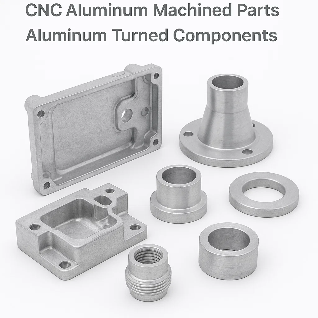 Aluminum machined parts, Aluminum CNC machined parts, Aluminum CNC turned components