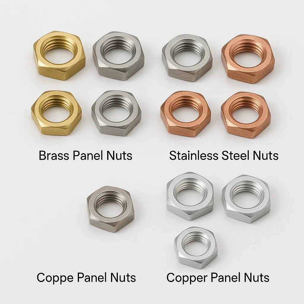 Brass Panel nuts, Copper panel nuts