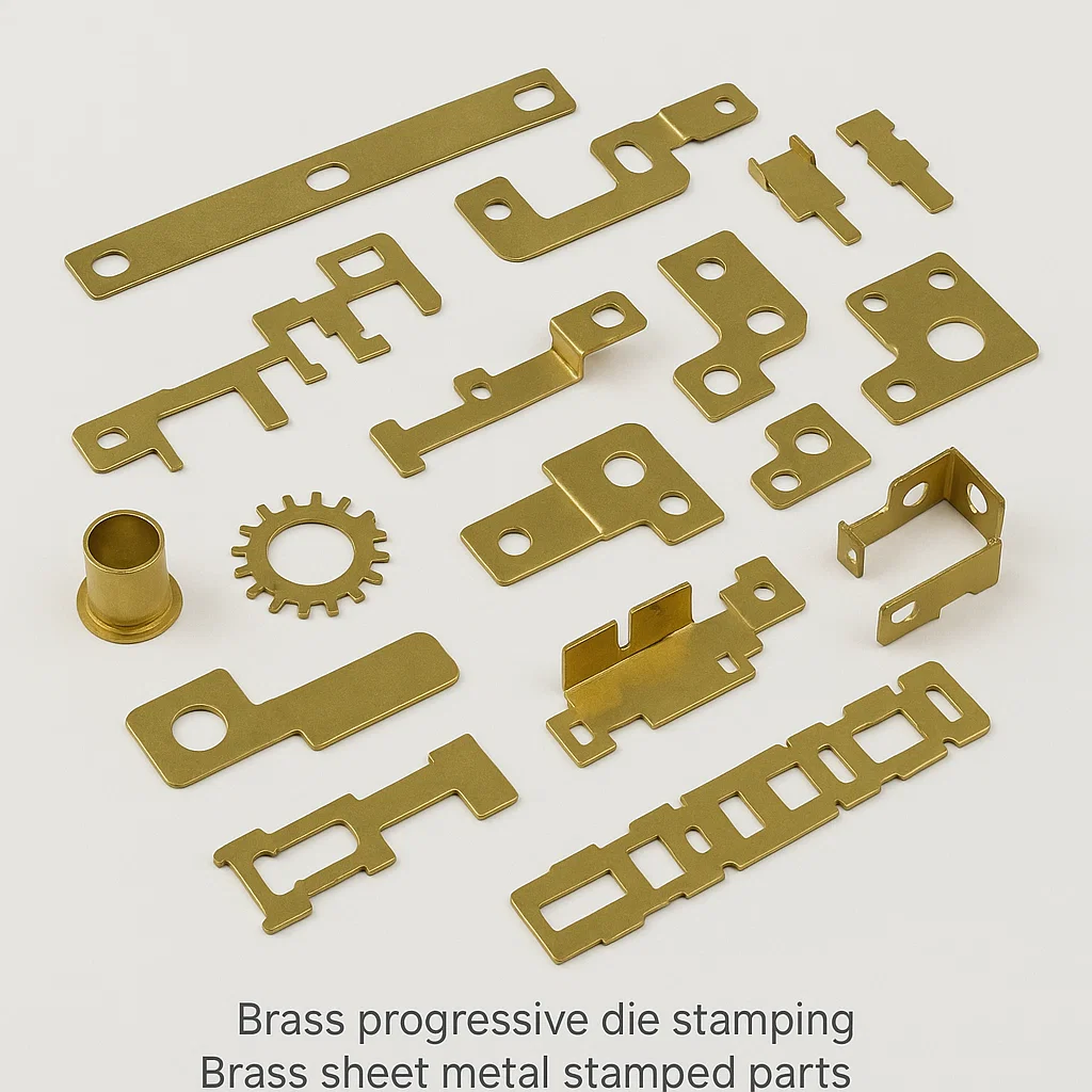 Brass stamping, Brass Sheet metal Stamped Parts, Brass Progressive die stamping, Brass stamping manufacturers