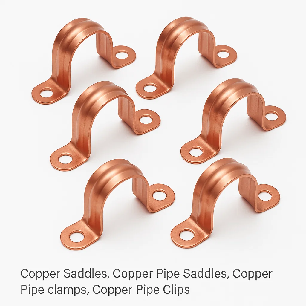 Copper Pipe Saddles , Copper Pipe Saddle clamps, Copper pipe clamps, copper pipe clips