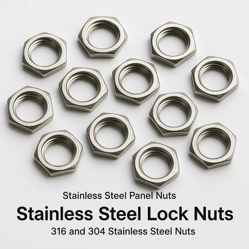 Stainless Steel Panel Nuts, Stainless Steel Lock Nuts, 316 and 304 Stainless Steel Nuts