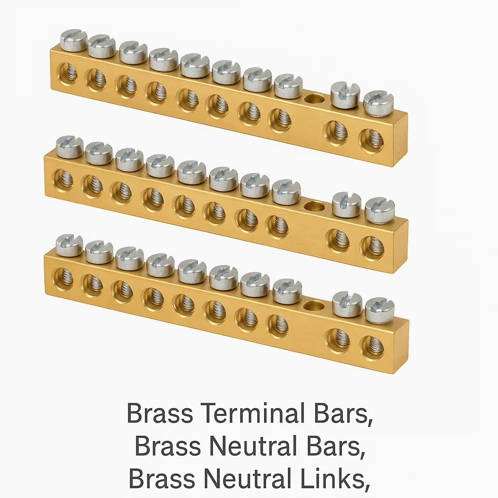 Terminals of Brass, Brass Terminal Bars, Brass Neutral Bars, Brass Neutral Links, Neutral links