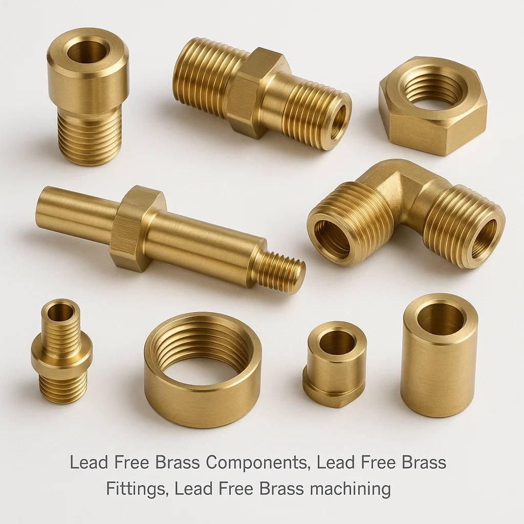 Lead Free Brass Components, Lead Free Brass Fittings, Lead Free Brass machining