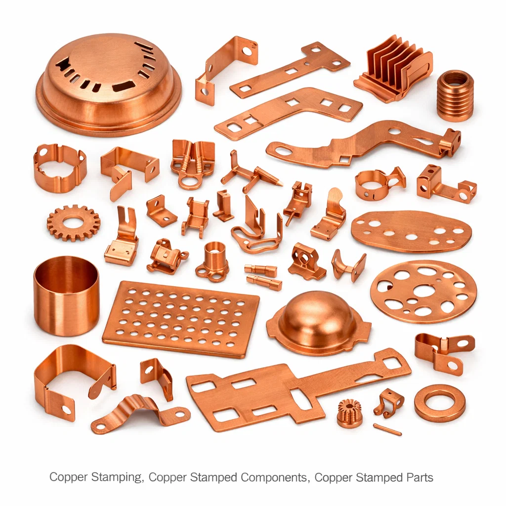 Copper Stamping, Copper Stamped parts, Copper stamped Components