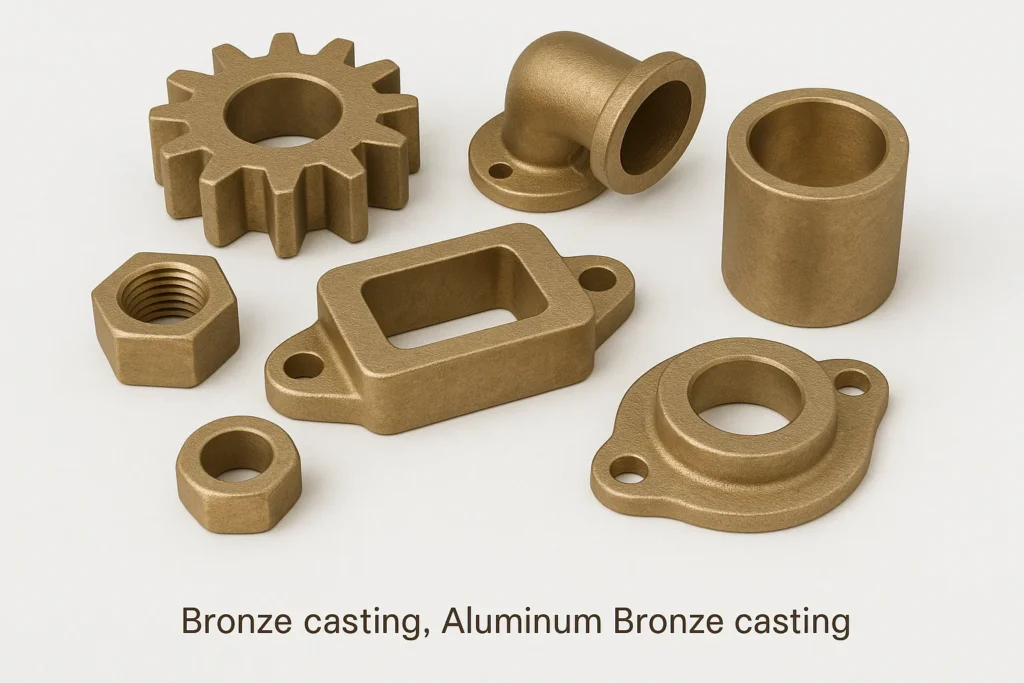 Manganese Bronze casting, Aluminum bronze casting, Silicon bronze casting , Nickel Bronze casting, Leaded Bronze casting, Tin bronze casting