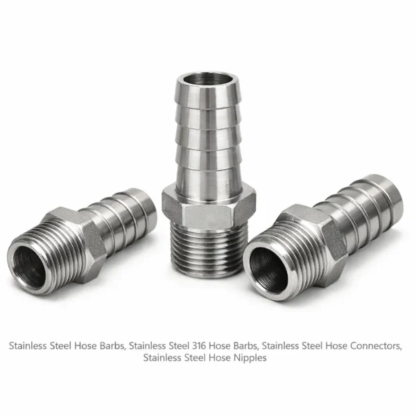 Stainless Steel Hose Barbs, Stainless Steel 316 Hose Barbs, Stainless Steel Hose Connectors, Stainless Steel hose Nipples