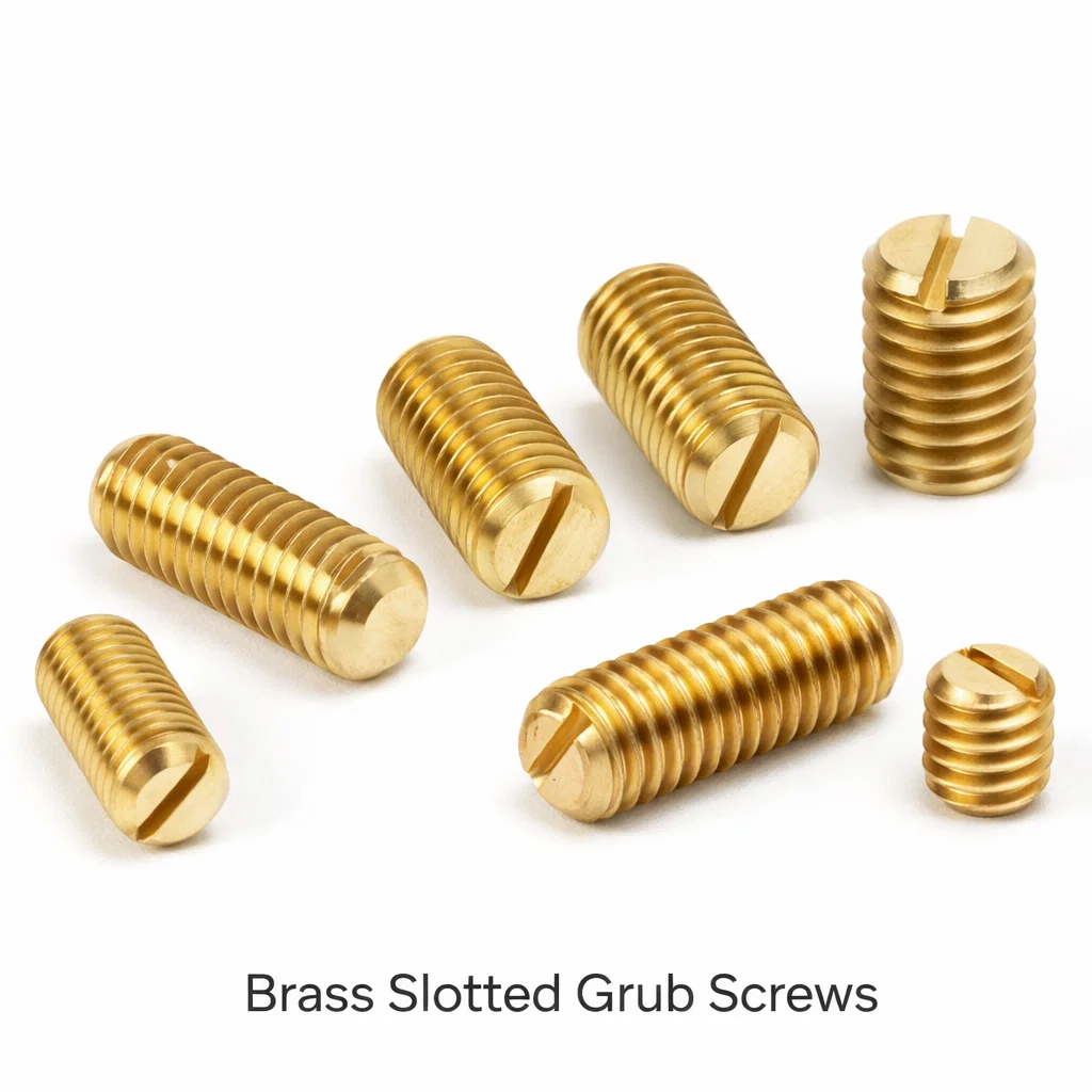 Brass Slotted Grub Screws