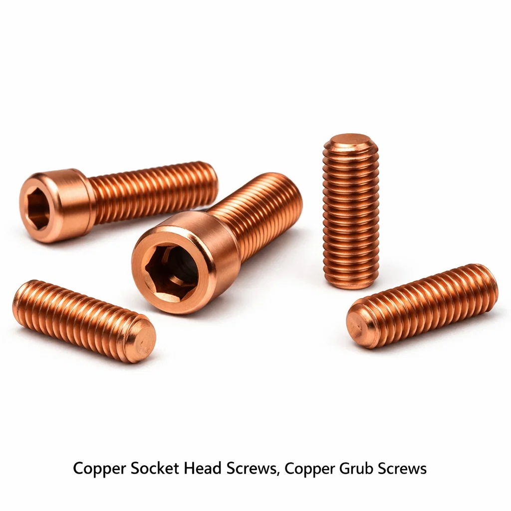 Copper Socket Head Screws, Copper Grub Screws